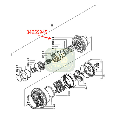 Zastępowanie węzła planetarnego 28T 84259945 tarcza hamulcowa do maszyny
