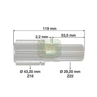 Części osi przedniej 18/22T L41123 Planetary Pinion Shaft dla ciągnika JD