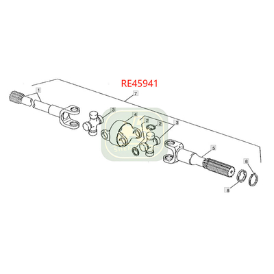 System napędowy różnicowy wał RE188421 RE45941 Wał Assy dla ciągników