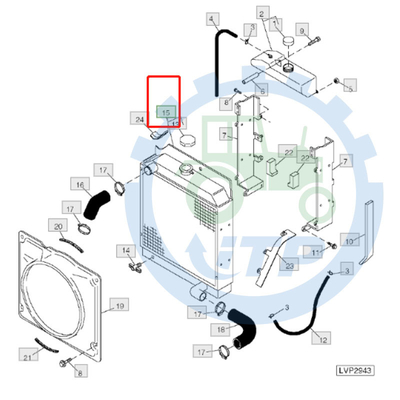 RE70236 Chłodnica ciągnika  5320N 5410 5415 5510 5320N
