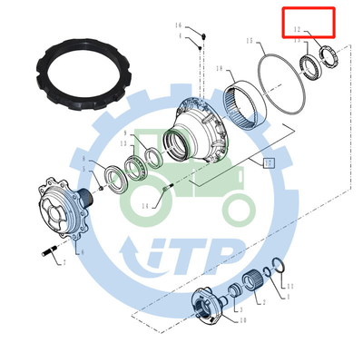 87708454  Loader Parts 570XNT 580M 580SN Nakrętka pierścieniowa