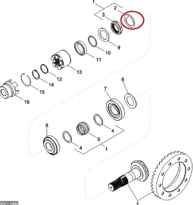 Shengbao K261065  Koparko-ładowarka Części IH 580 480F PODKŁADKA